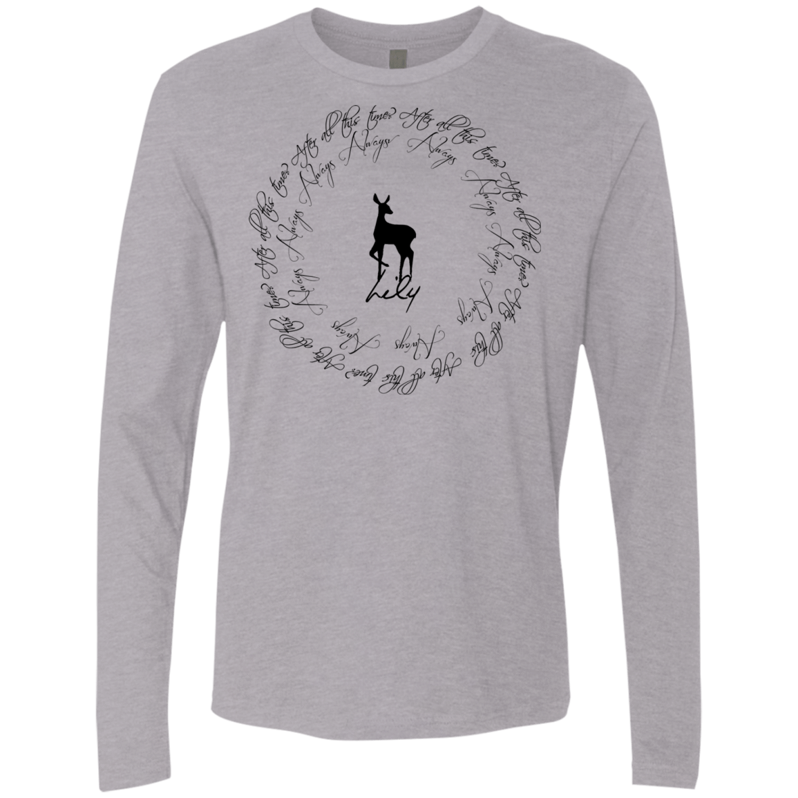 T-Shirts Heather Grey / Small After All This Time- Lily Men's Premium Long Sleeve