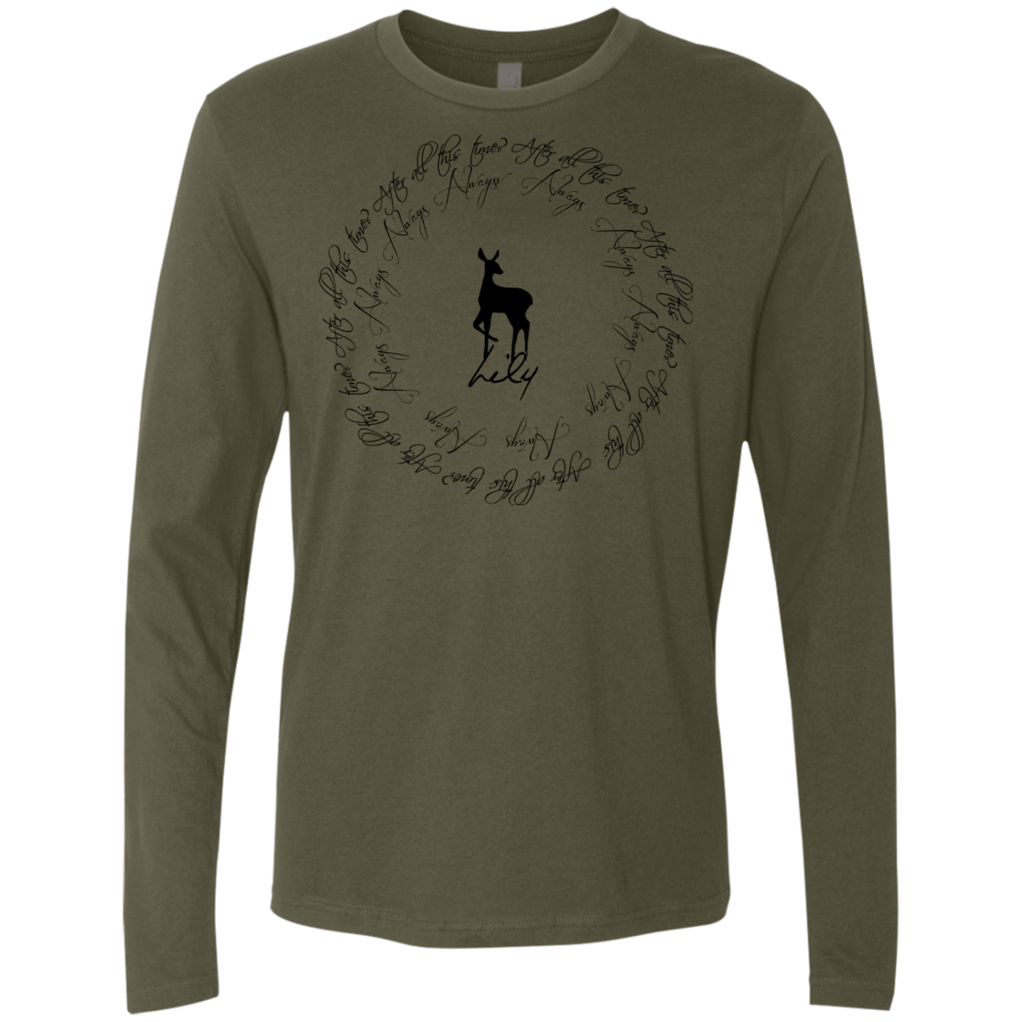 T-Shirts Military Green / Small After All This Time- Lily Men's Premium Long Sleeve