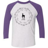 T-Shirts Heather White/Purple Rush / X-Small After All This Time- Lily Men's Triblend 3/4 Sleeve