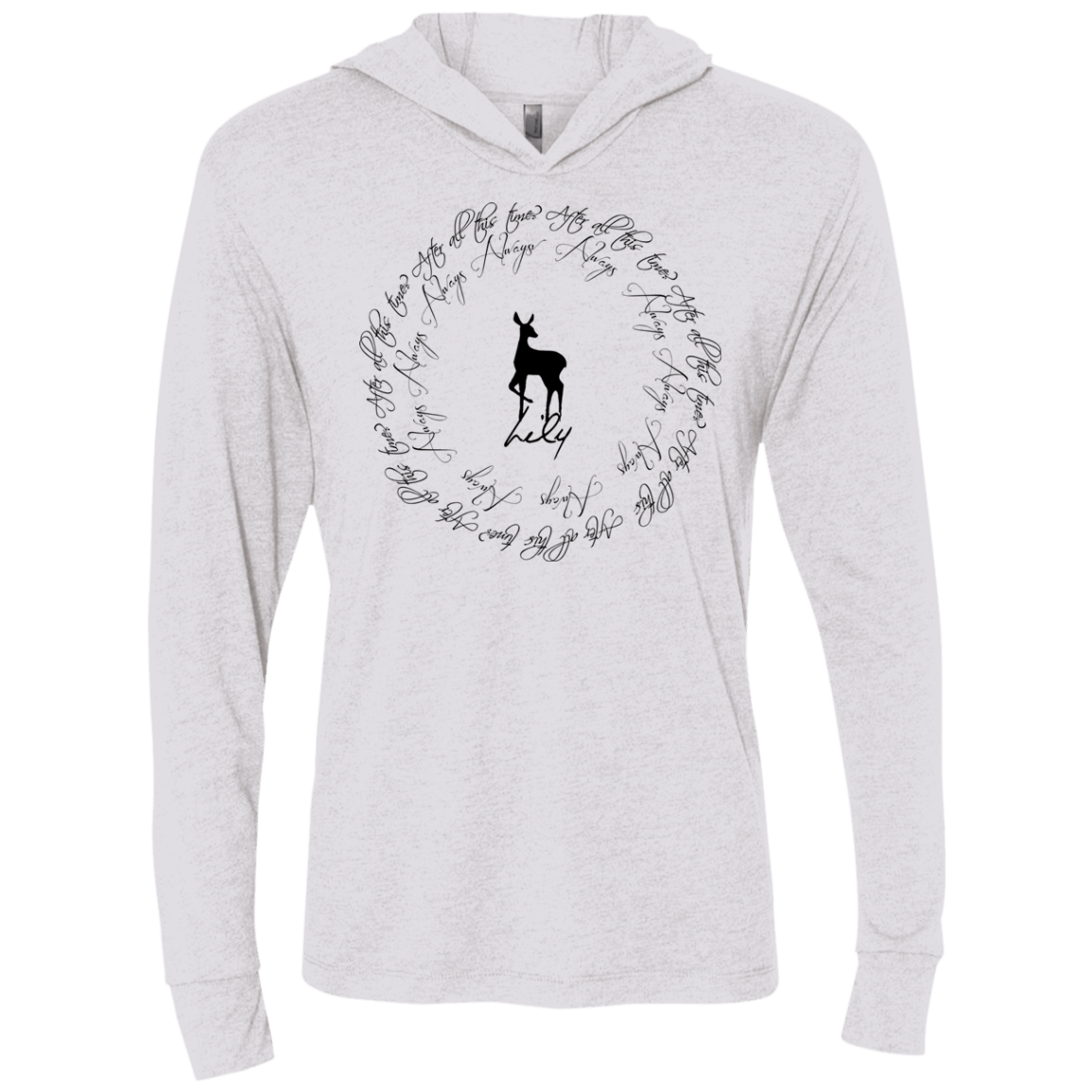 T-Shirts Heather White / X-Small After All This Time- Lily Triblend Long Sleeve Hoodie Tee