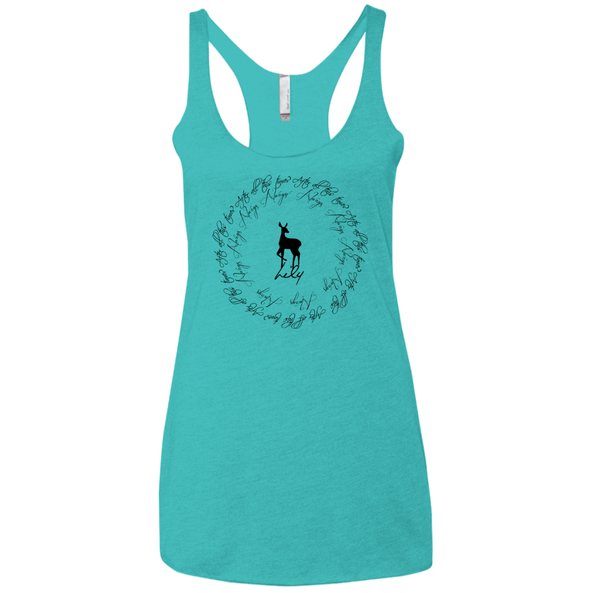 T-Shirts Tahiti Blue / X-Small After All This Time- Lily Women's Triblend Racerback Tank