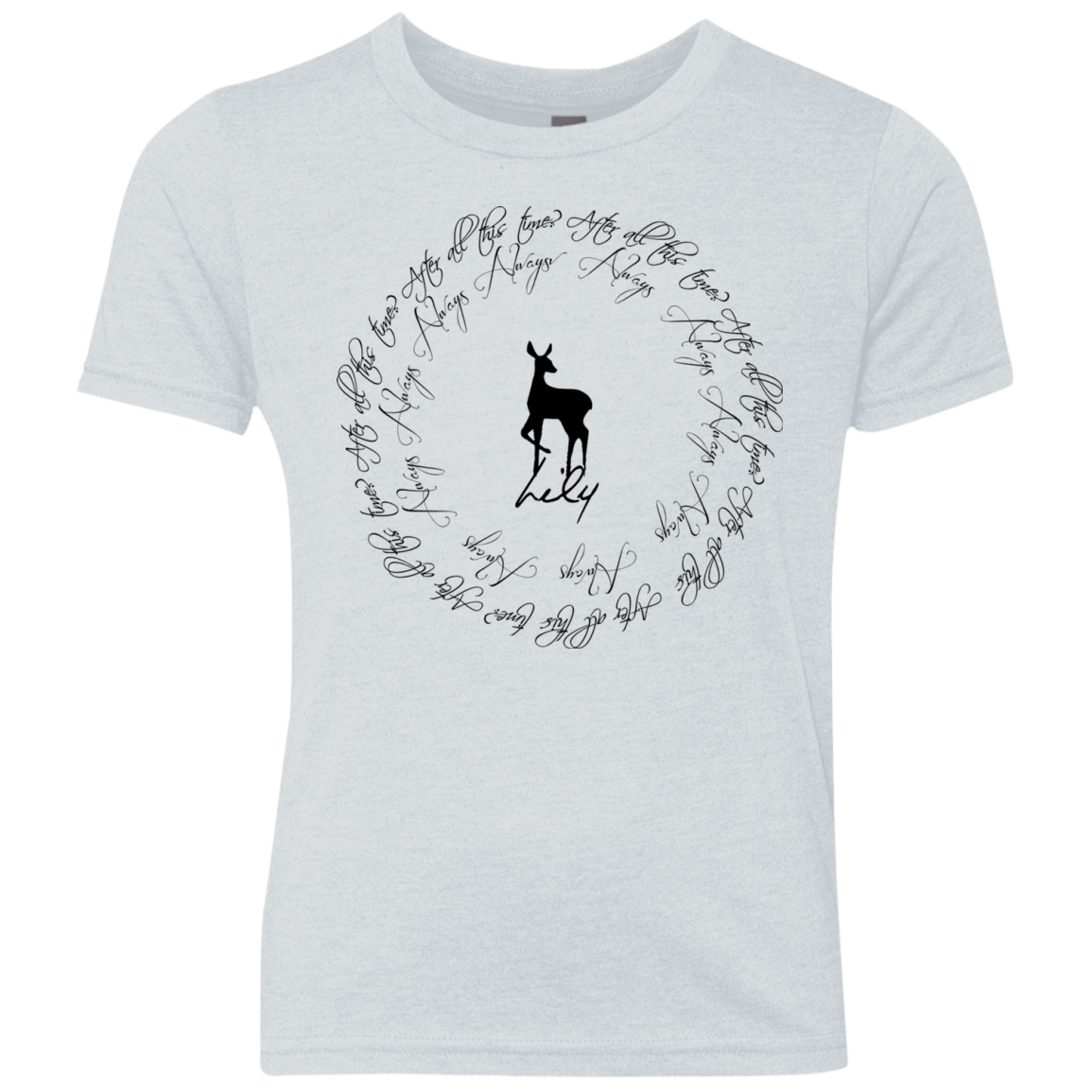 T-Shirts Heather White / YXS After All This Time- Lily Youth Triblend T-Shirt