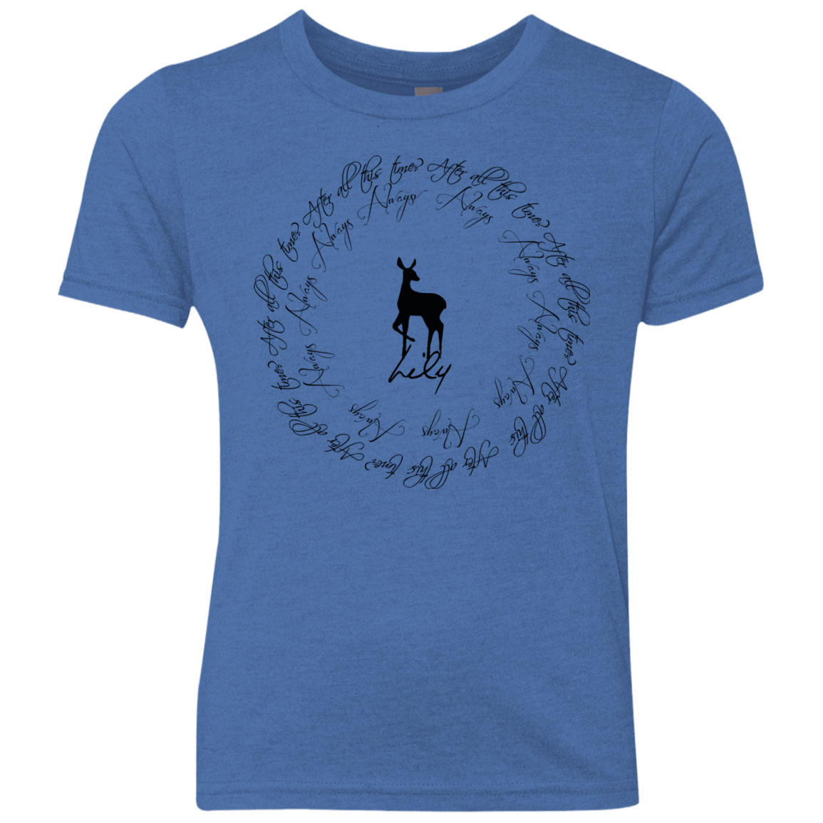 T-Shirts Vintage Royal / YXS After All This Time- Lily Youth Triblend T-Shirt