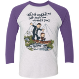 T-Shirts Heather White/Purple Rush / X-Small Agent Cooper and Men's Triblend 3/4 Sleeve