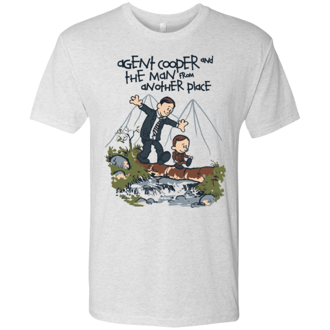 T-Shirts Heather White / Small Agent Cooper and Men's Triblend T-Shirt