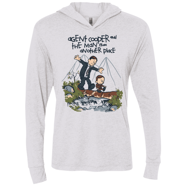 T-Shirts Heather White / X-Small Agent Cooper and Triblend Long Sleeve Hoodie Tee