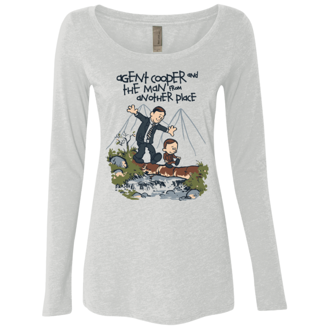 T-Shirts Heather White / Small Agent Cooper and Women's Triblend Long Sleeve Shirt