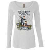 T-Shirts Heather White / Small Agent Cooper and Women's Triblend Long Sleeve Shirt