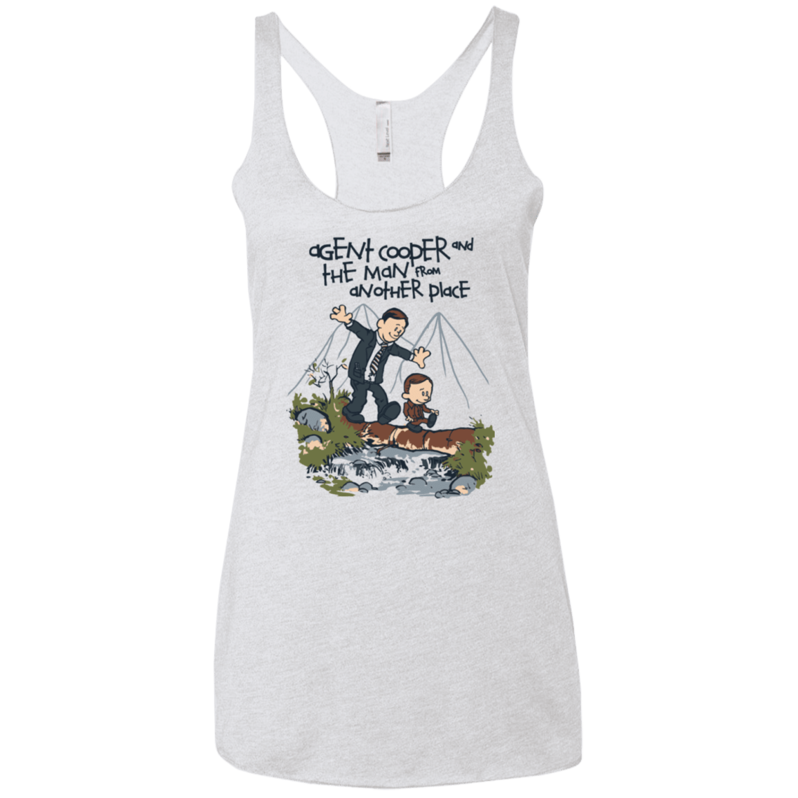 T-Shirts Heather White / X-Small Agent Cooper and Women's Triblend Racerback Tank