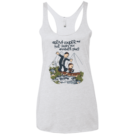 T-Shirts Heather White / X-Small Agent Cooper and Women's Triblend Racerback Tank