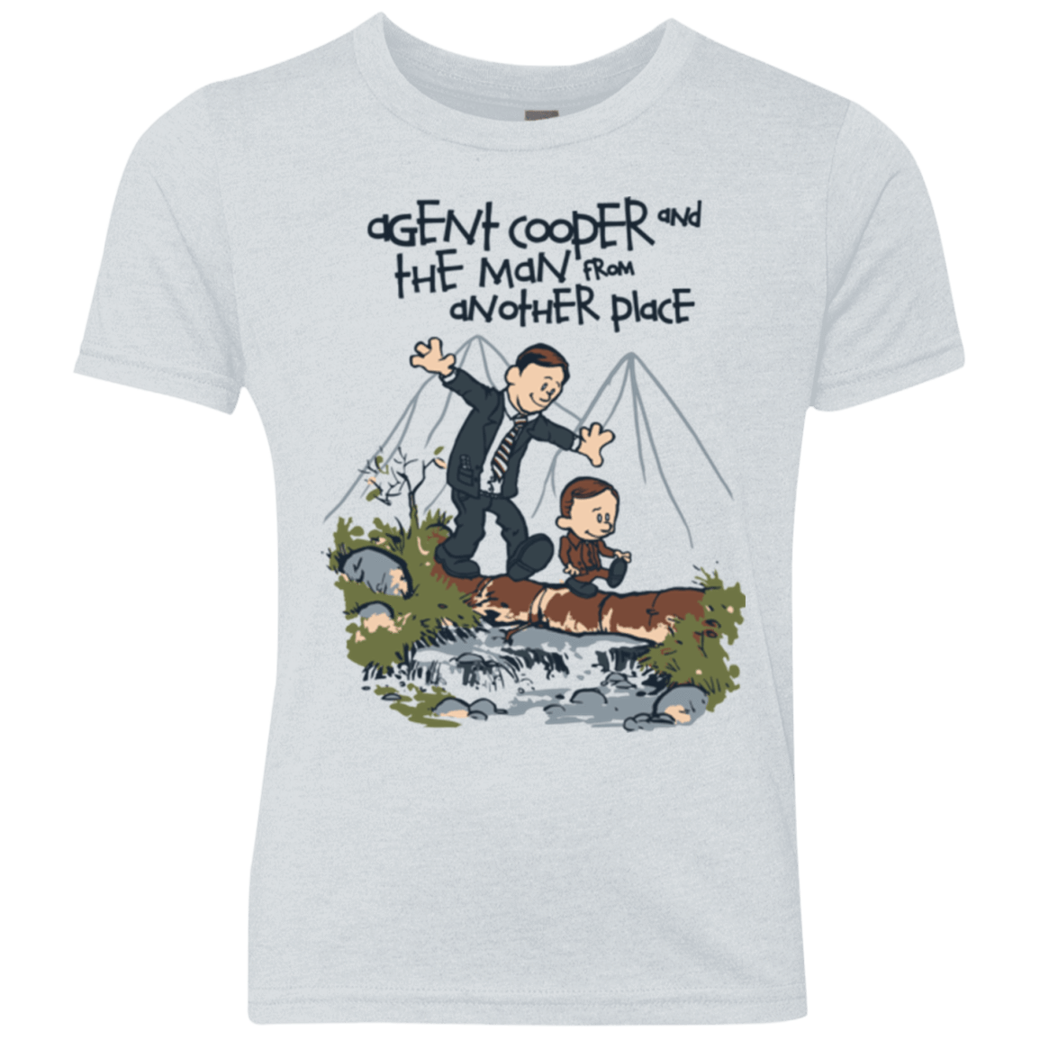 T-Shirts Heather White / YXS Agent Cooper and Youth Triblend T-Shirt