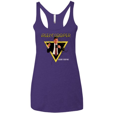 T-Shirts Purple / X-Small Agent Cooper Women's Triblend Racerback Tank