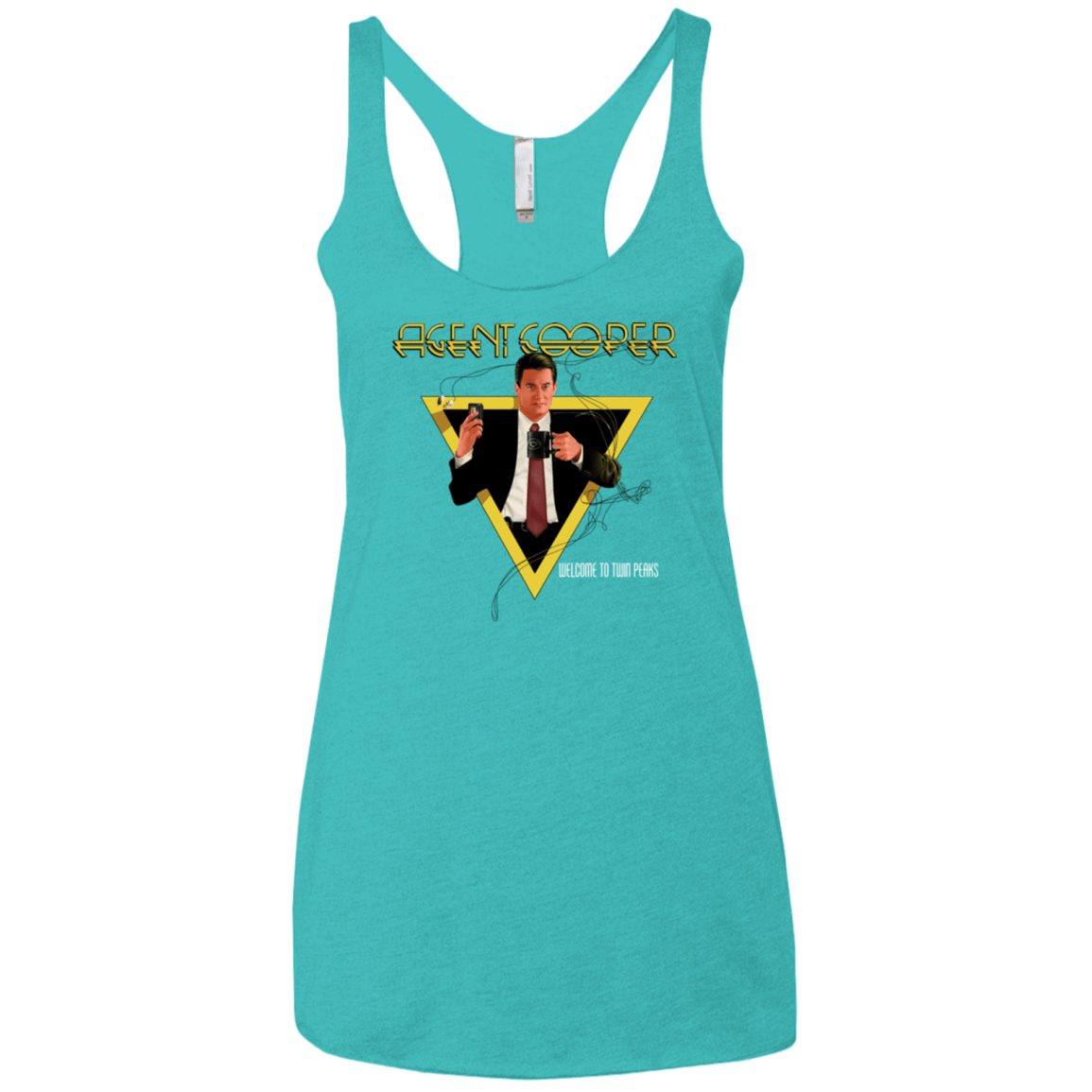 T-Shirts Tahiti Blue / X-Small Agent Cooper Women's Triblend Racerback Tank