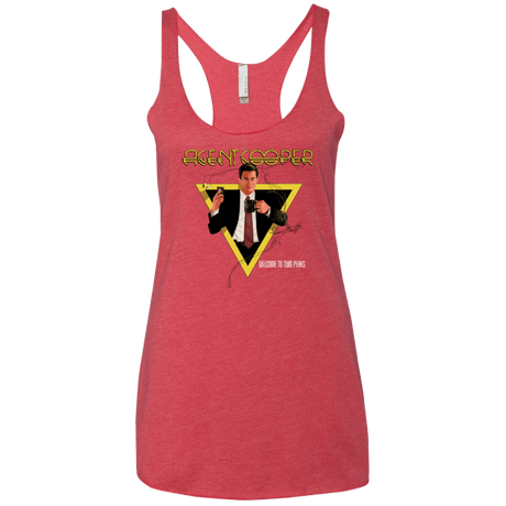 T-Shirts Vintage Red / X-Small Agent Cooper Women's Triblend Racerback Tank