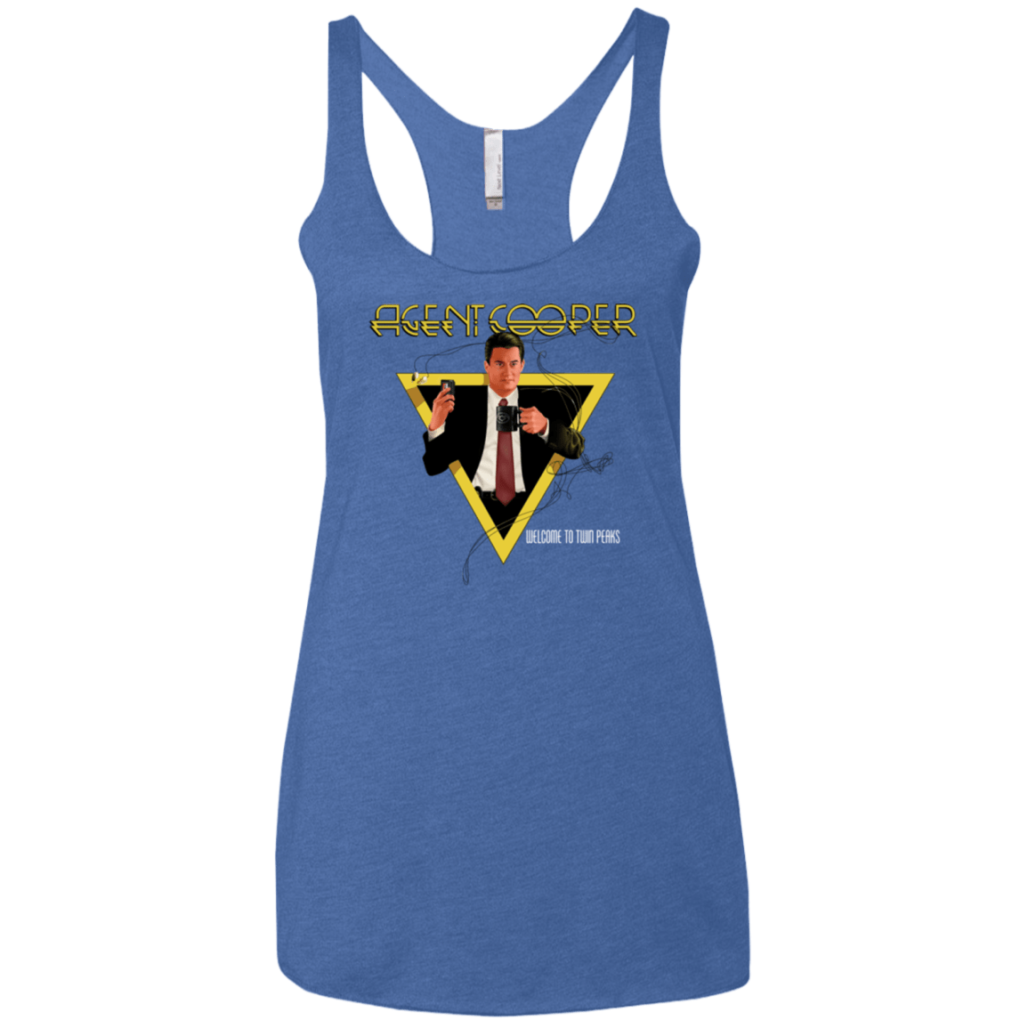 T-Shirts Vintage Royal / X-Small Agent Cooper Women's Triblend Racerback Tank