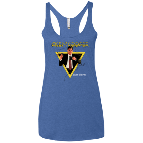 T-Shirts Vintage Royal / X-Small Agent Cooper Women's Triblend Racerback Tank