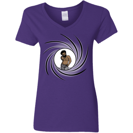 T-Shirts Purple / S Agent Gambino Women's V-Neck T-Shirt