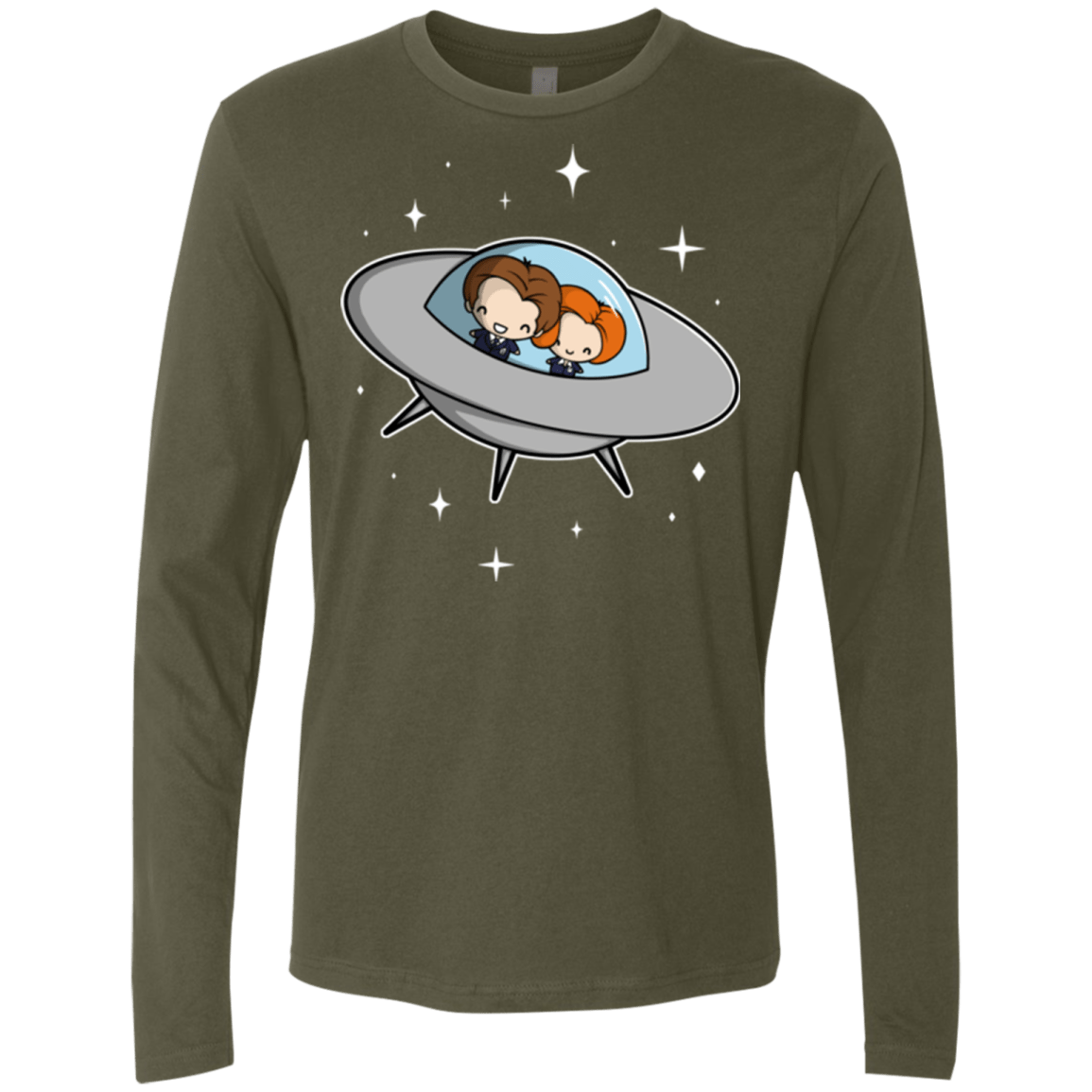 T-Shirts Military Green / Small Agents in Space Men's Premium Long Sleeve