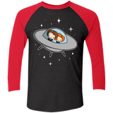 T-Shirts Vintage Black/Vintage Red / X-Small Agents in Space Men's Triblend 3/4 Sleeve