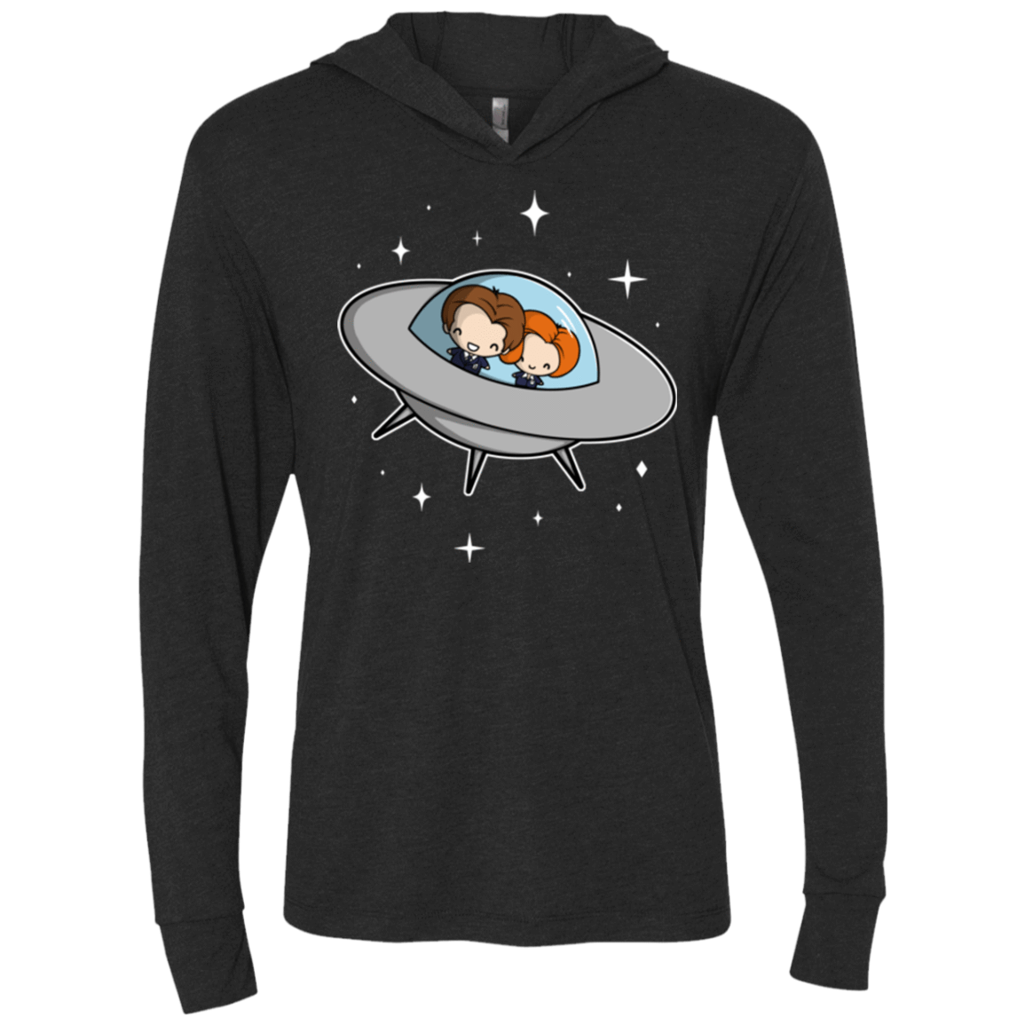 T-Shirts Vintage Black / X-Small Agents in Space Triblend Long Sleeve Hoodie Tee
