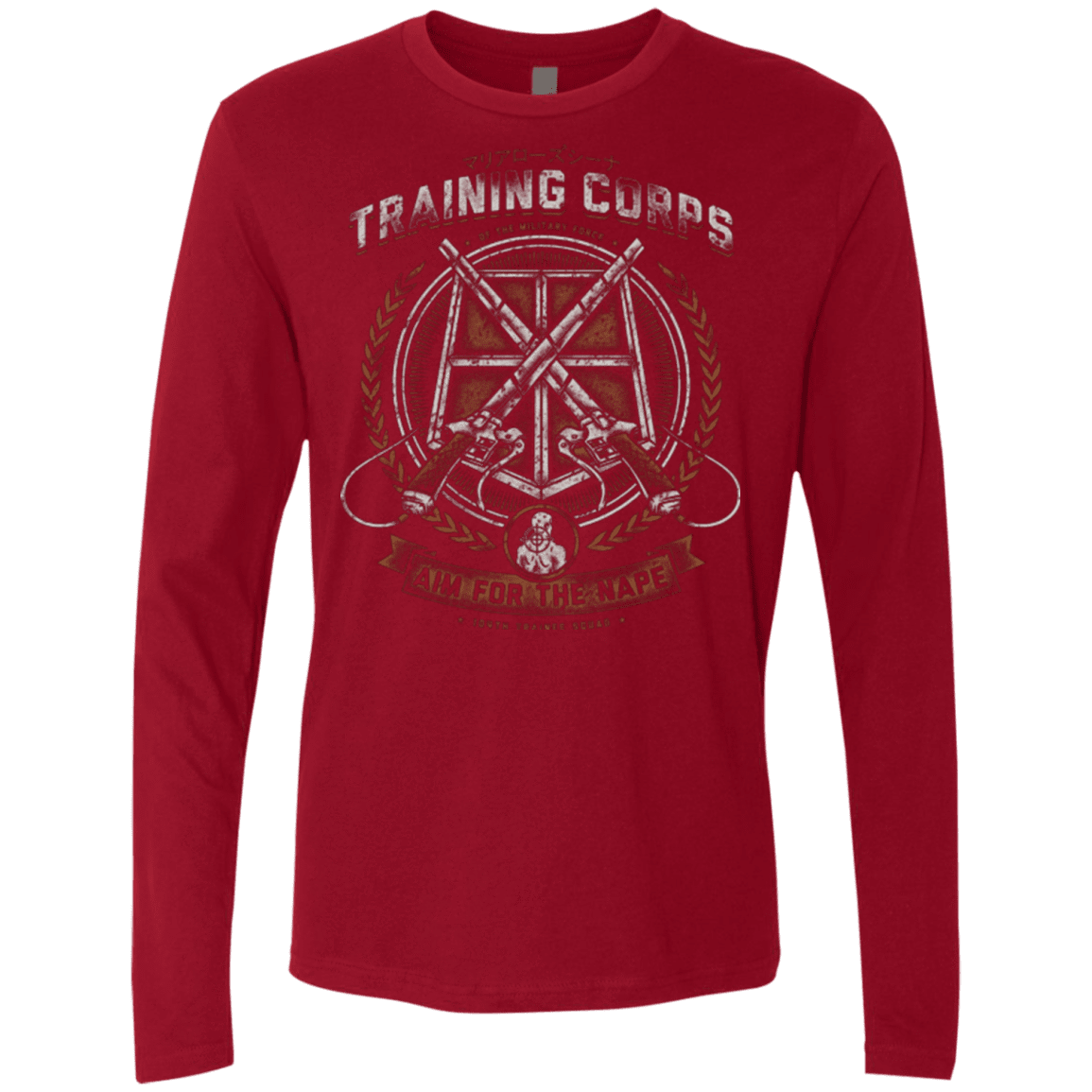 T-Shirts Cardinal / Small Aim for the Nape Men's Premium Long Sleeve