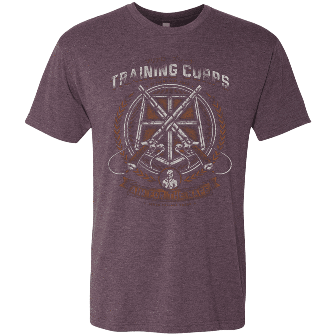 T-Shirts Vintage Purple / Small Aim for the Nape Men's Triblend T-Shirt