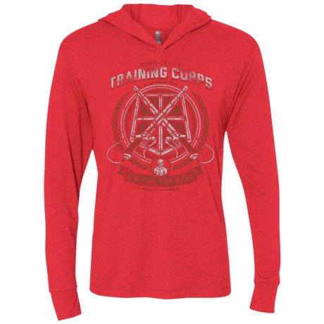 T-Shirts Vintage Red / X-Small Aim for the Nape Triblend Long Sleeve Hoodie Tee