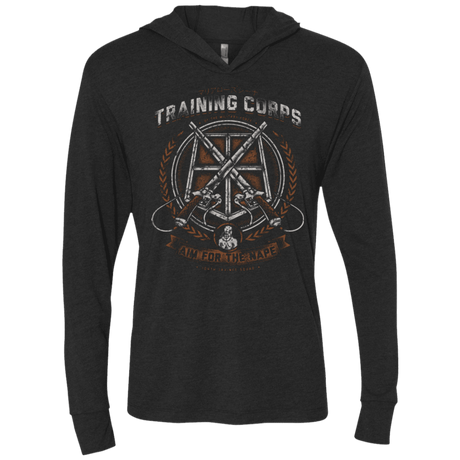 T-Shirts Vintage Black / X-Small Aim for the Nape Triblend Long Sleeve Hoodie Tee