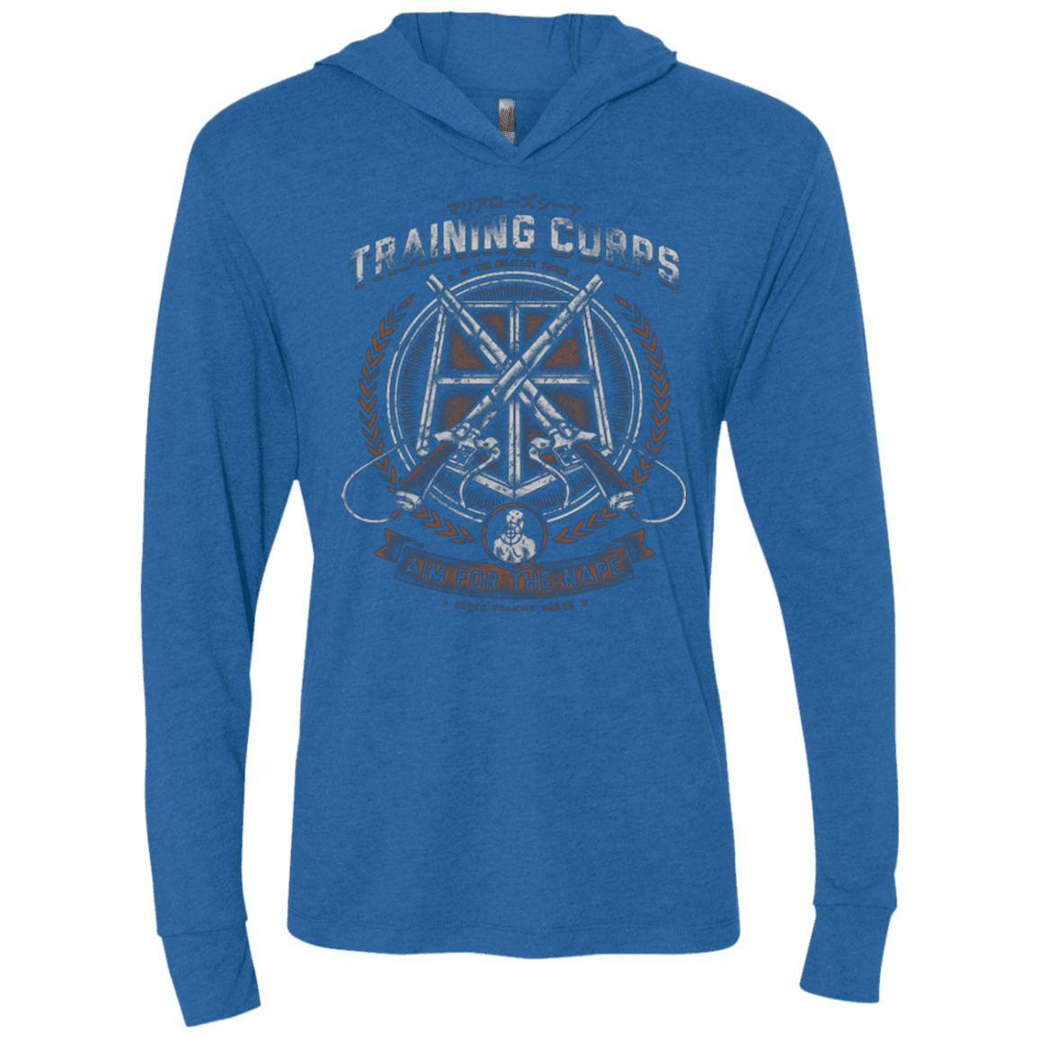 T-Shirts Vintage Royal / X-Small Aim for the Nape Triblend Long Sleeve Hoodie Tee