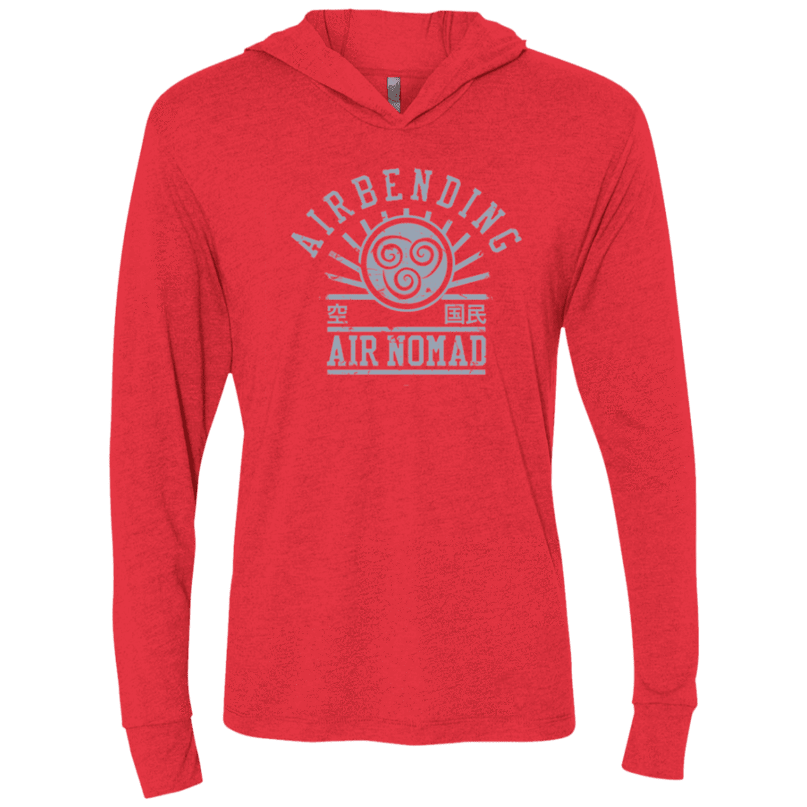 T-Shirts Vintage Red / X-Small air bending v2 Triblend Long Sleeve Hoodie Tee