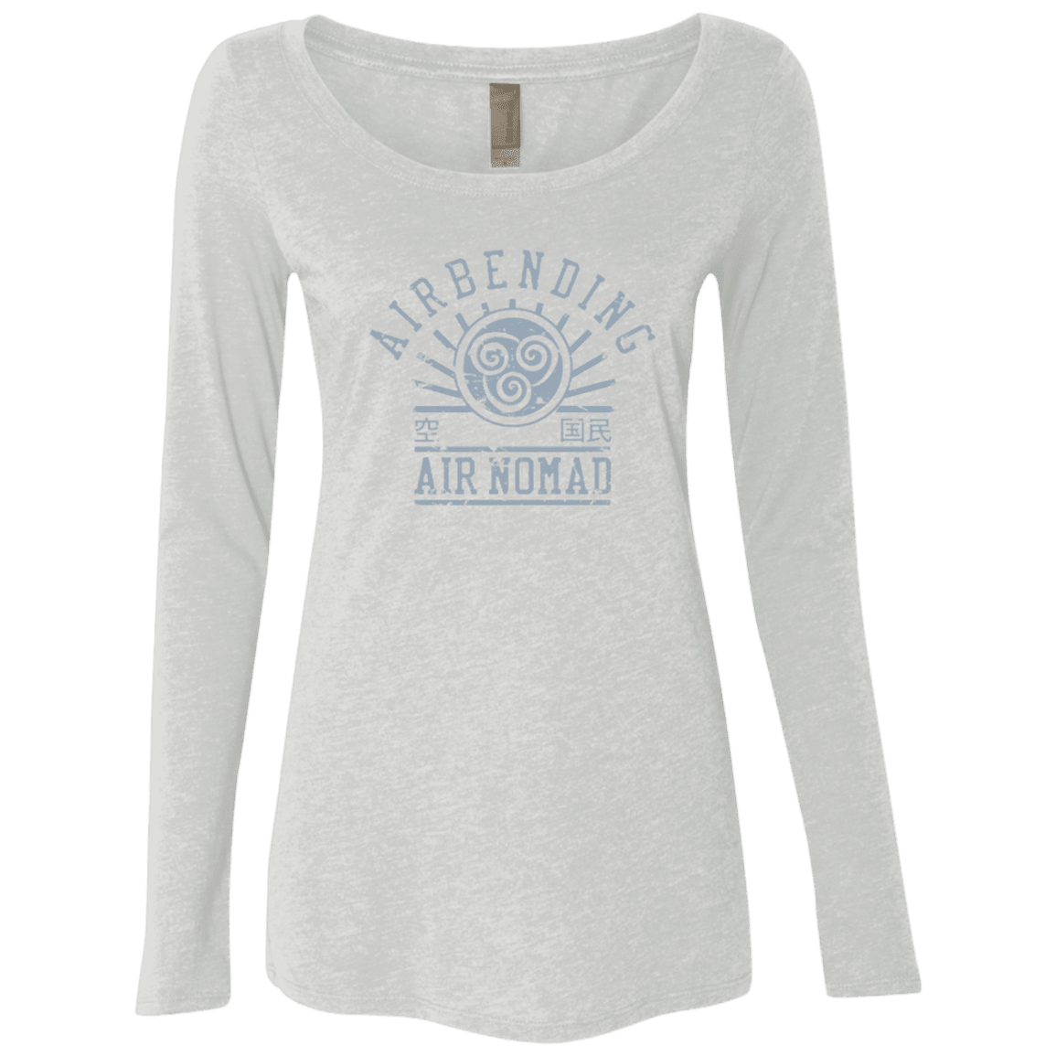 T-Shirts Heather White / Small air bending v2 Women's Triblend Long Sleeve Shirt