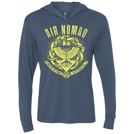 T-Shirts Indigo / X-Small Air is Peaceful Triblend Long Sleeve Hoodie Tee