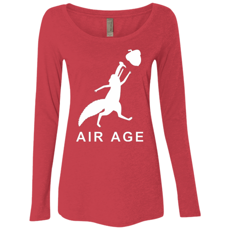 T-Shirts Vintage Red / Small Air Nut Women's Triblend Long Sleeve Shirt