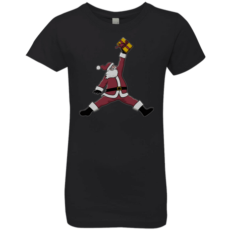 T-Shirts Black / YXS Air Santa Girls Premium T-Shirt