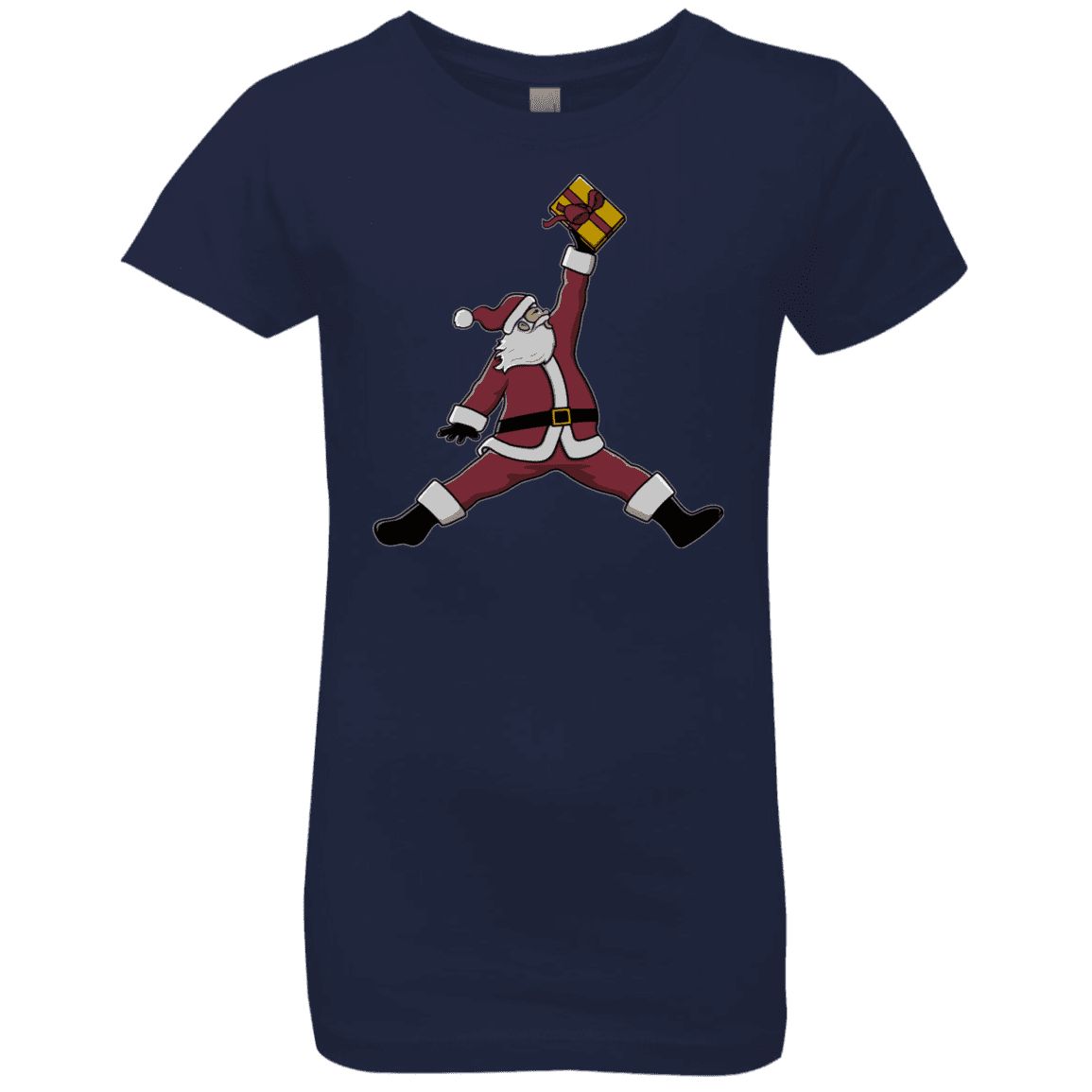 T-Shirts Midnight Navy / YXS Air Santa Girls Premium T-Shirt