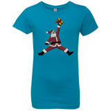 T-Shirts Turquoise / YXS Air Santa Girls Premium T-Shirt