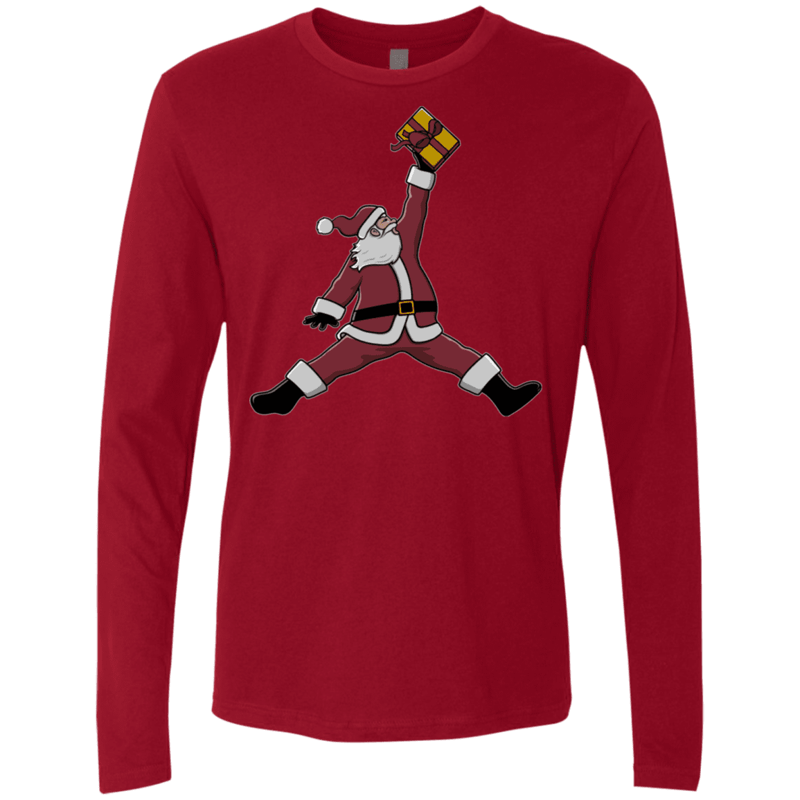 T-Shirts Cardinal / S Air Santa Men's Premium Long Sleeve