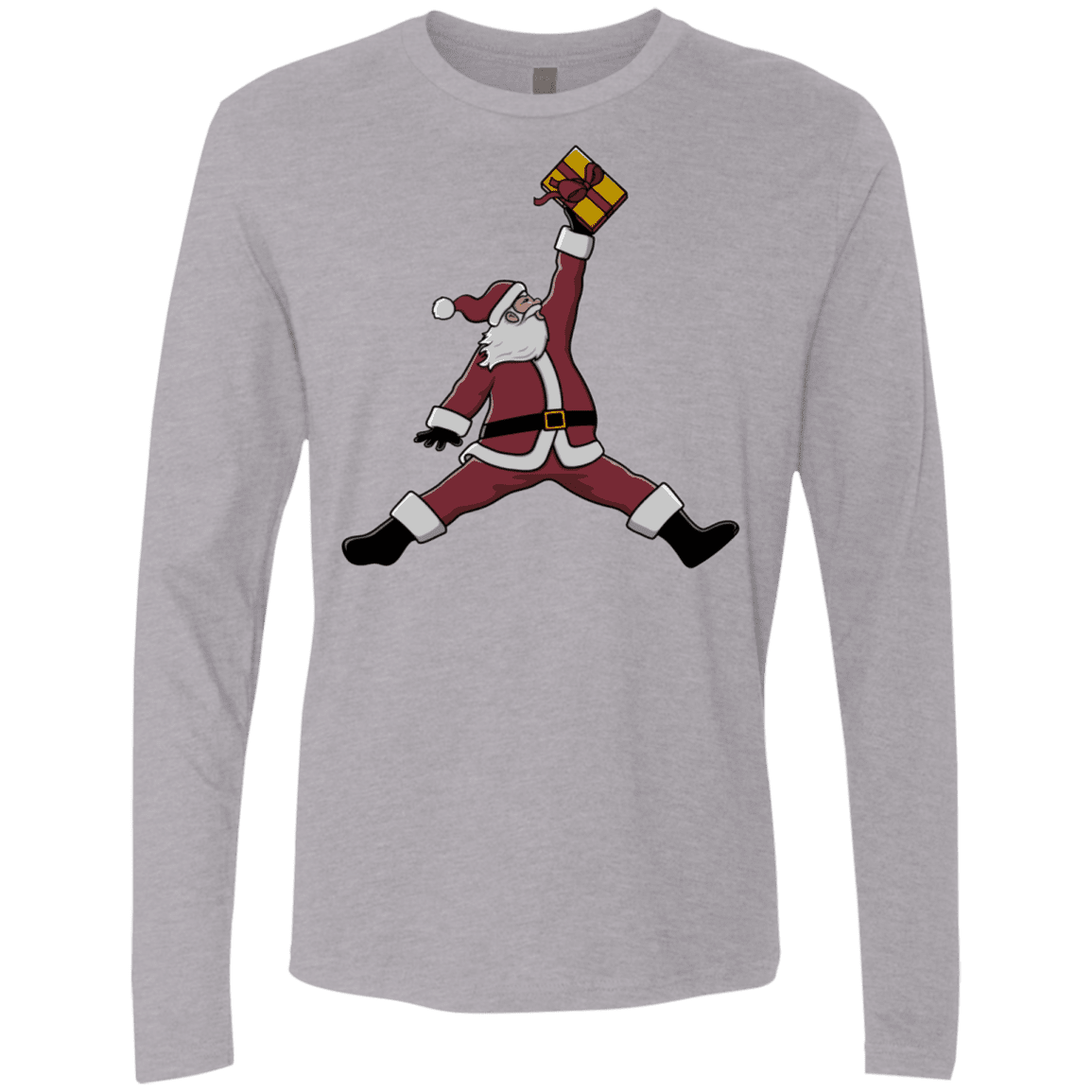 T-Shirts Heather Grey / S Air Santa Men's Premium Long Sleeve