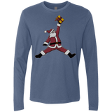 T-Shirts Indigo / S Air Santa Men's Premium Long Sleeve