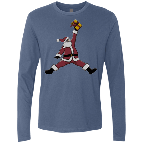 T-Shirts Indigo / S Air Santa Men's Premium Long Sleeve