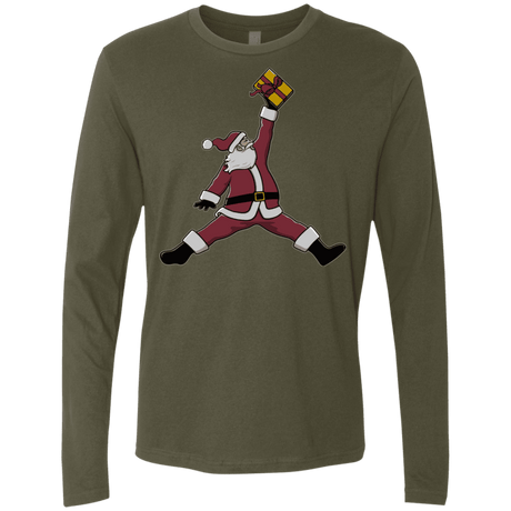 T-Shirts Military Green / S Air Santa Men's Premium Long Sleeve