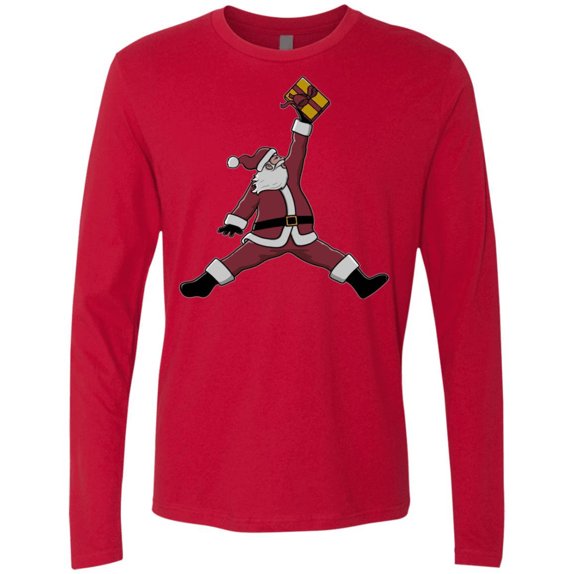 T-Shirts Red / S Air Santa Men's Premium Long Sleeve