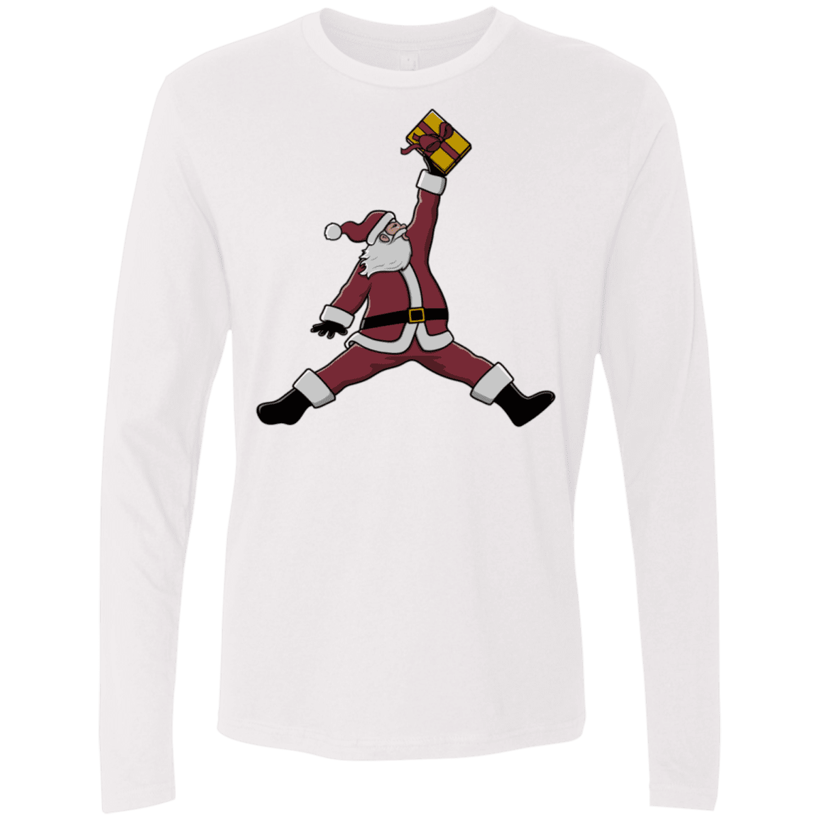 T-Shirts White / S Air Santa Men's Premium Long Sleeve