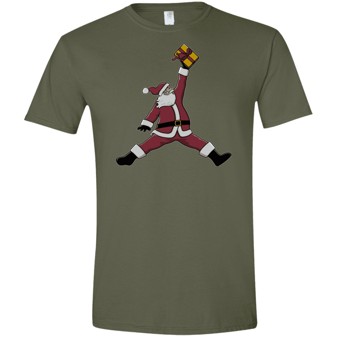 T-Shirts Military Green / S Air Santa Men's Semi-Fitted Softstyle