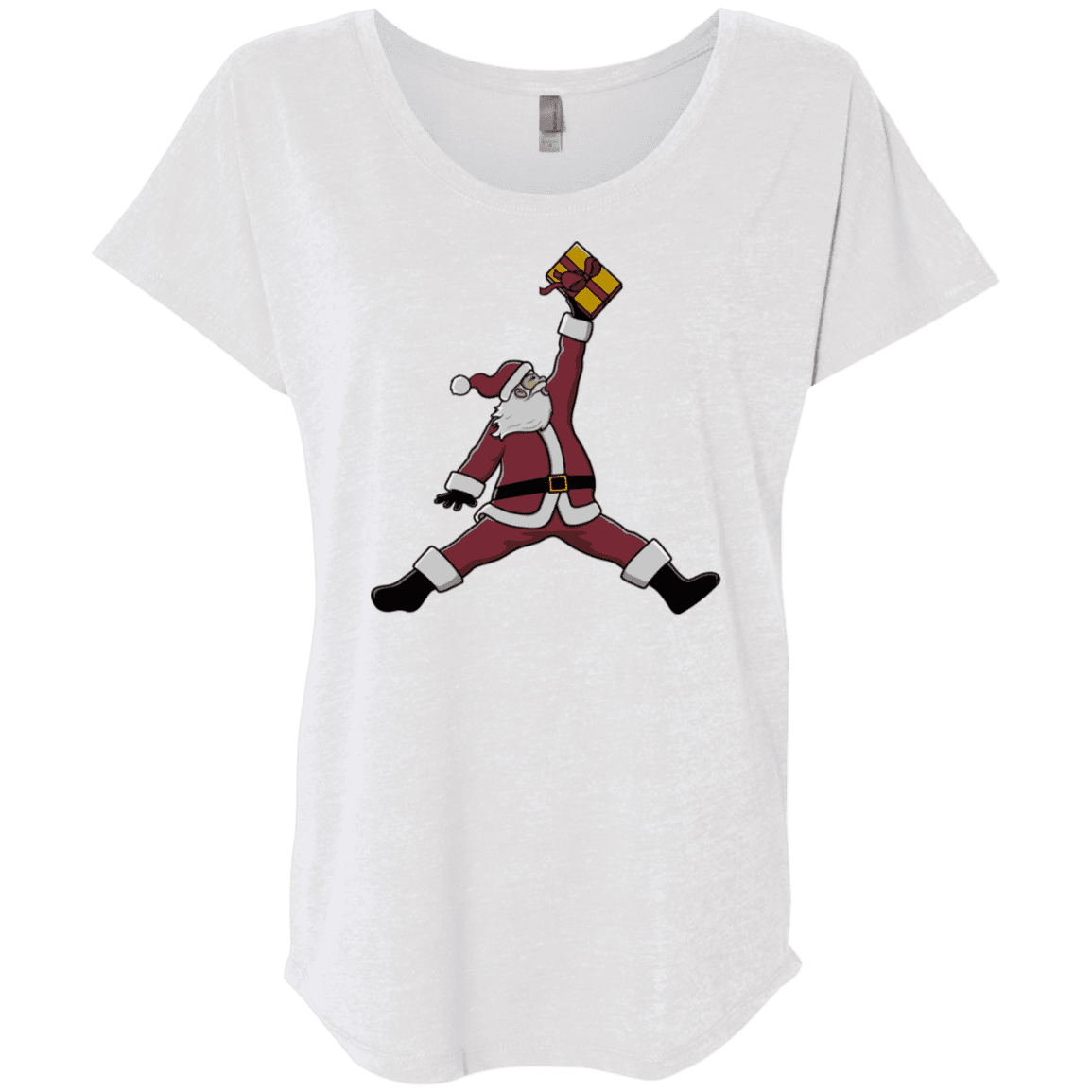 T-Shirts Heather White / X-Small Air Santa Triblend Dolman Sleeve