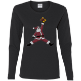 T-Shirts Black / S Air Santa Women's Long Sleeve T-Shirt