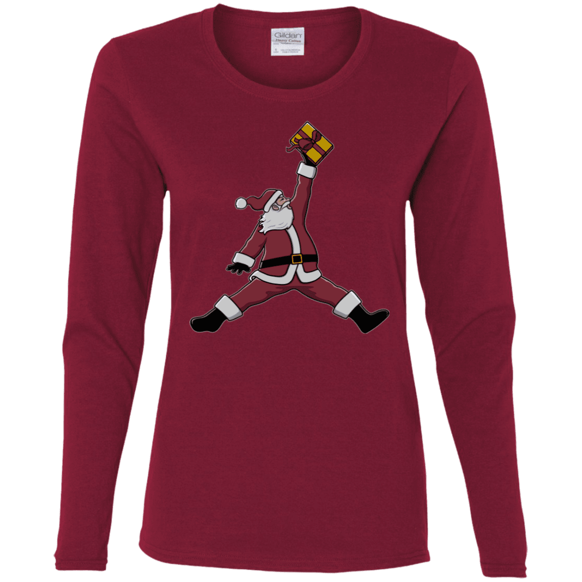 T-Shirts Cardinal / S Air Santa Women's Long Sleeve T-Shirt