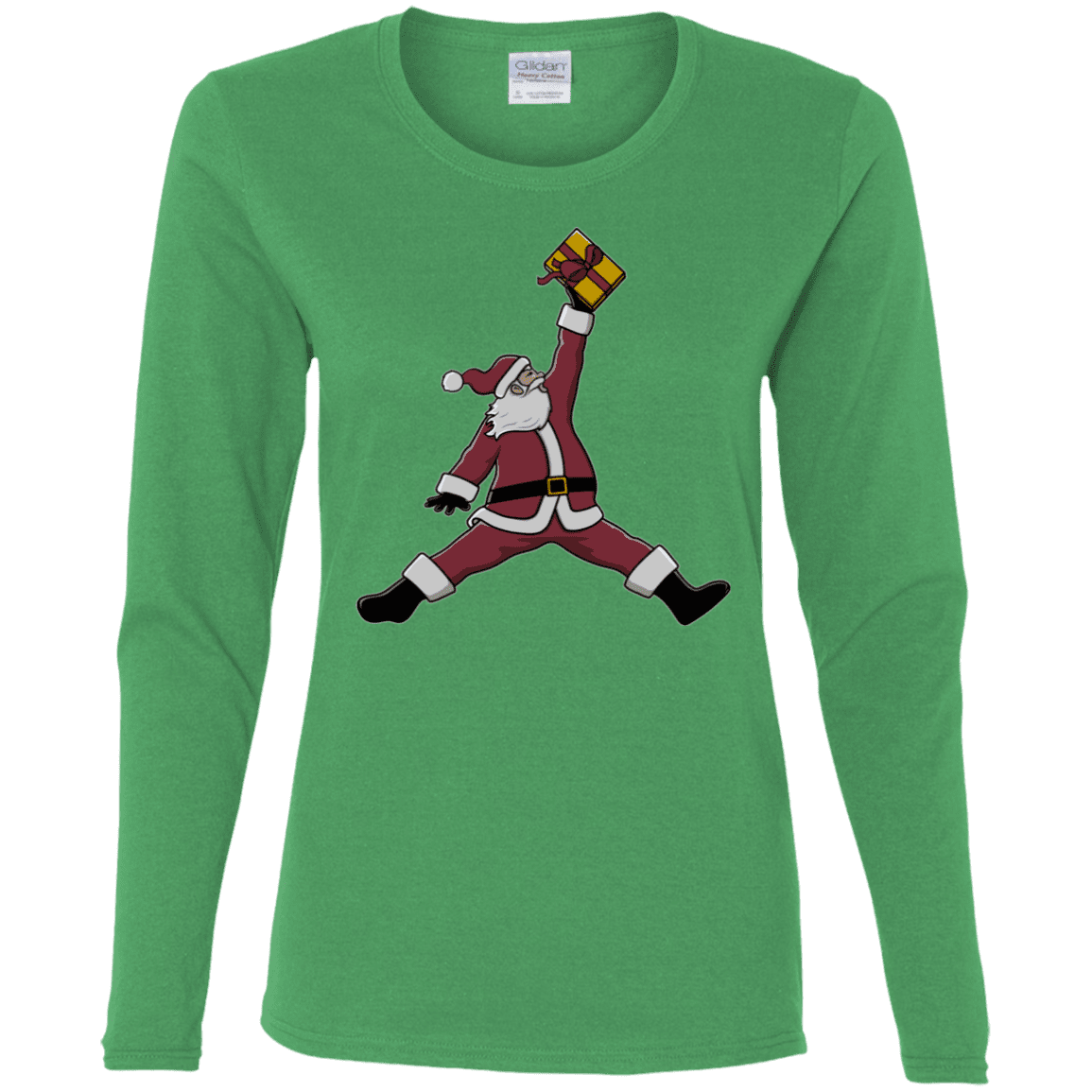 T-Shirts Irish Green / S Air Santa Women's Long Sleeve T-Shirt