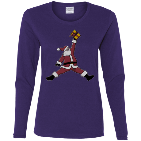 T-Shirts Purple / S Air Santa Women's Long Sleeve T-Shirt