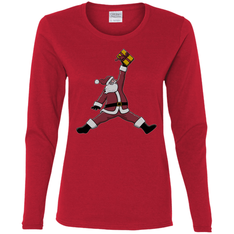 T-Shirts Red / S Air Santa Women's Long Sleeve T-Shirt